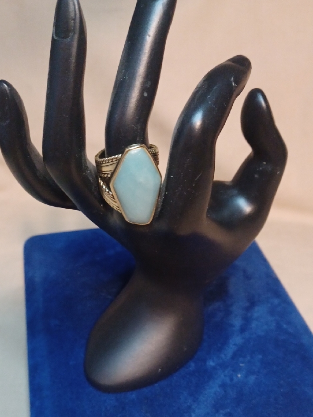 Barse Gold Tone Boho Stone Ring
